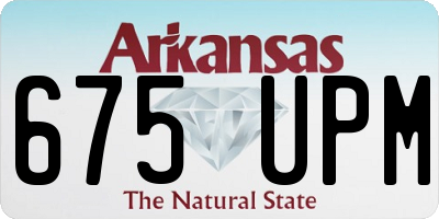 AR license plate 675UPM