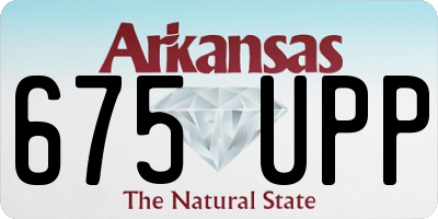 AR license plate 675UPP