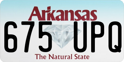 AR license plate 675UPQ