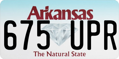 AR license plate 675UPR