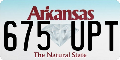 AR license plate 675UPT