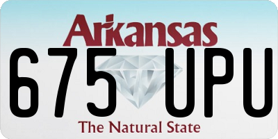 AR license plate 675UPU