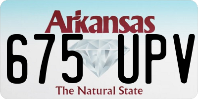 AR license plate 675UPV