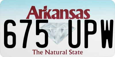 AR license plate 675UPW