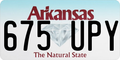 AR license plate 675UPY