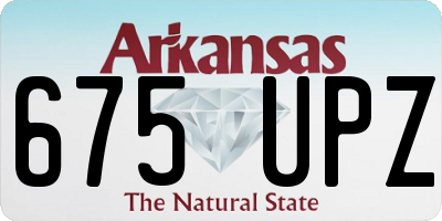 AR license plate 675UPZ