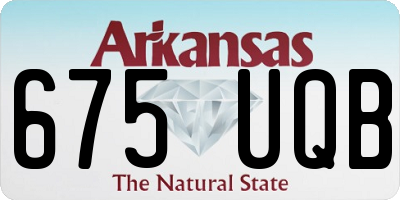 AR license plate 675UQB