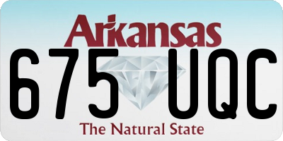 AR license plate 675UQC