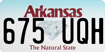 AR license plate 675UQH