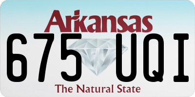 AR license plate 675UQI