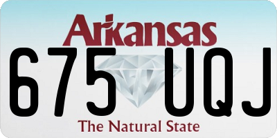 AR license plate 675UQJ