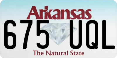 AR license plate 675UQL