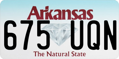 AR license plate 675UQN