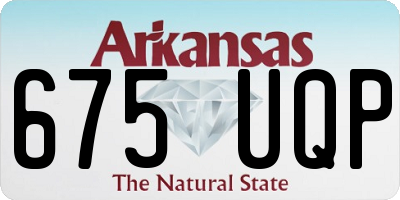 AR license plate 675UQP