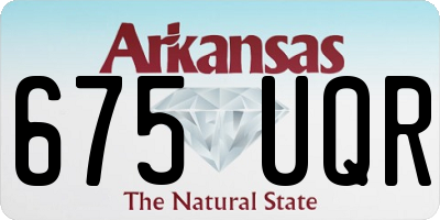 AR license plate 675UQR