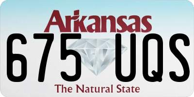 AR license plate 675UQS