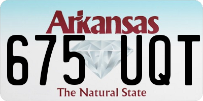 AR license plate 675UQT