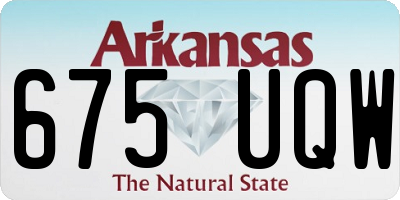 AR license plate 675UQW