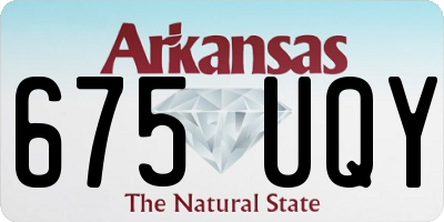 AR license plate 675UQY
