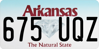 AR license plate 675UQZ