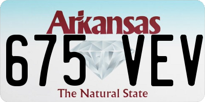 AR license plate 675VEV