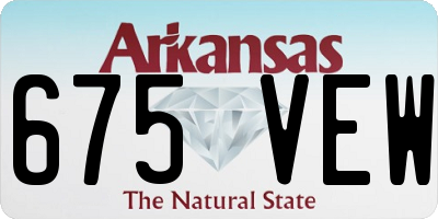 AR license plate 675VEW