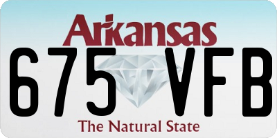 AR license plate 675VFB