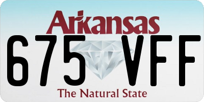 AR license plate 675VFF