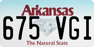 AR license plate 675VGI