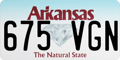 AR license plate 675VGN
