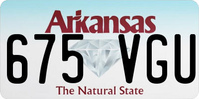 AR license plate 675VGU
