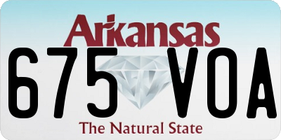 AR license plate 675VOA