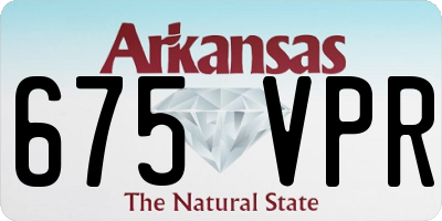AR license plate 675VPR
