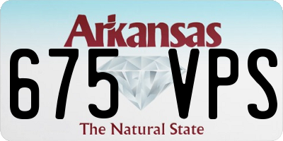 AR license plate 675VPS