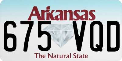 AR license plate 675VQD