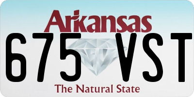 AR license plate 675VST