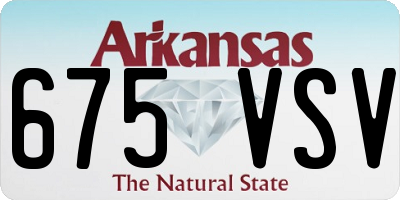 AR license plate 675VSV