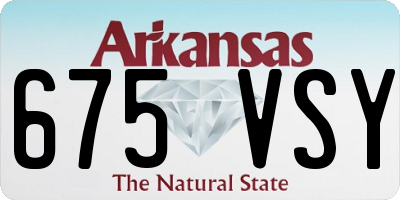 AR license plate 675VSY