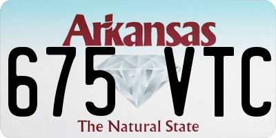 AR license plate 675VTC