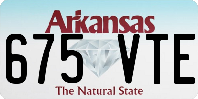 AR license plate 675VTE