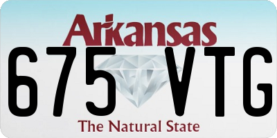 AR license plate 675VTG