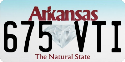 AR license plate 675VTI