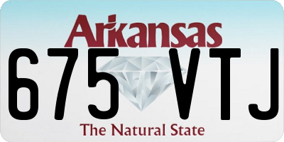 AR license plate 675VTJ