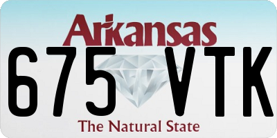 AR license plate 675VTK