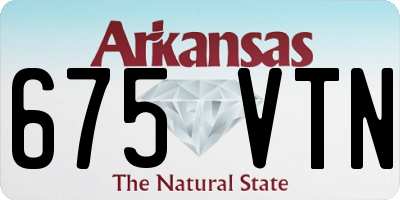 AR license plate 675VTN