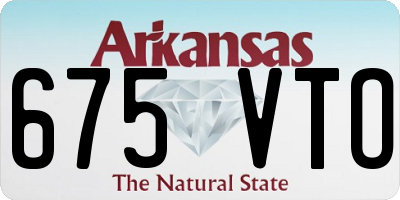 AR license plate 675VTO