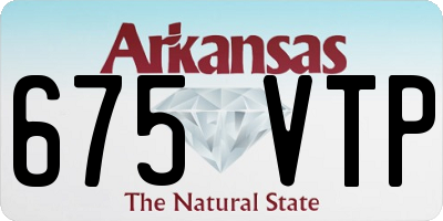 AR license plate 675VTP