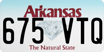 AR license plate 675VTQ