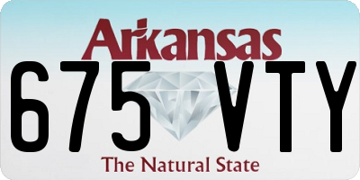 AR license plate 675VTY