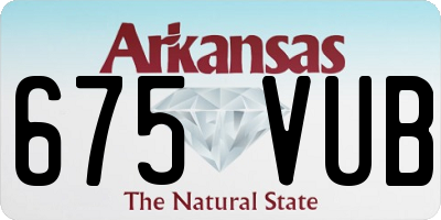 AR license plate 675VUB
